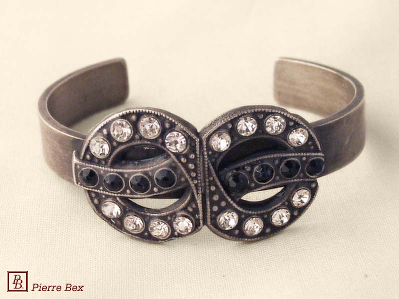 Pierre-Bex Art-Deco bracelet with rhinestones 45452-09
